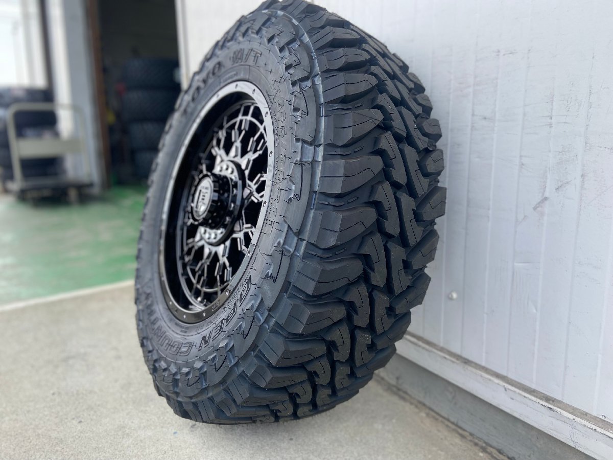 【新品】JKラングラー・JLラングラー タイヤ ホイール4本セット トーヨー オープンカントリーMT 265/70R17 LEXXEL PreDator 17インチ_画像1