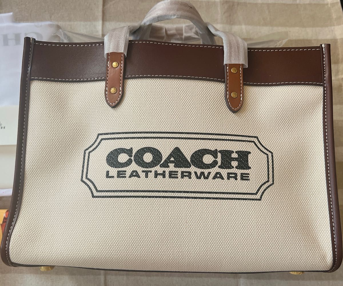 新品未使用☆COACH フィールドトートバッグ22 カラーブロック 2way-