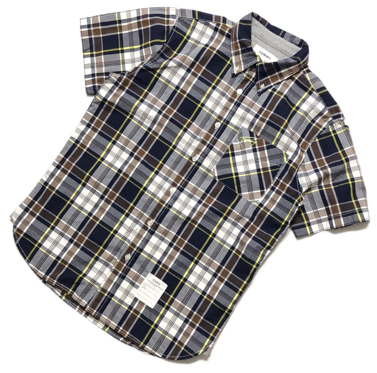○ TOMMY HILFIGER トミー ヒルフィガー ○ ロゴ 刺繍 チェック柄 半袖