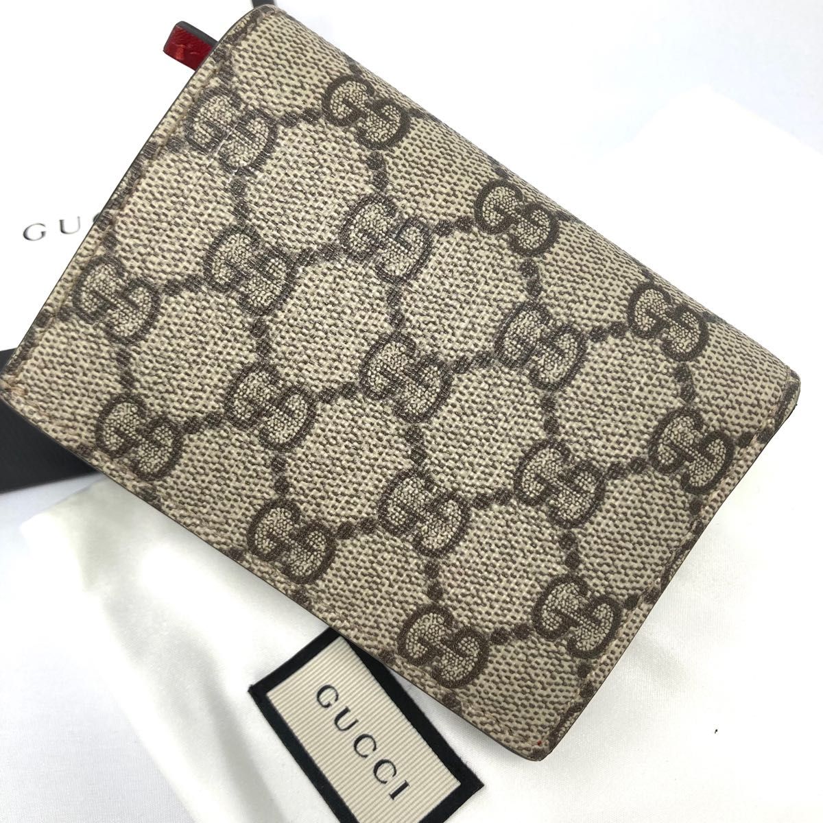 付属品完備 極美品 Gucci グッチ 二つ折り財布 インターロッキング