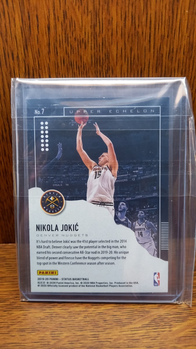 nikola jokic 2019-20 panini basketball status NBA インサート　upper echelon_画像2