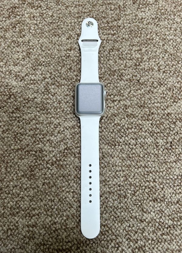 【F25】Apple Watch Sport 42mm MJ3N2J/A ホワイト 白 箱付 現状品_画像2