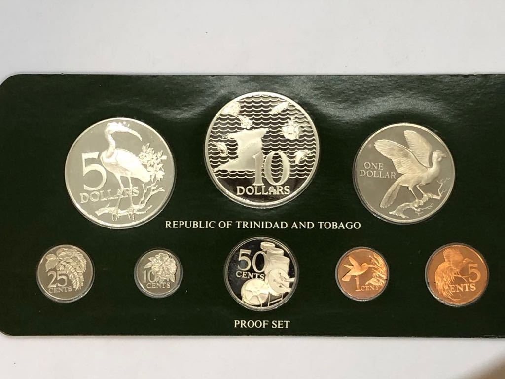1円スタート1976 トリニダード・トバゴ公式通貨銀貨プルーフ貨幣セット