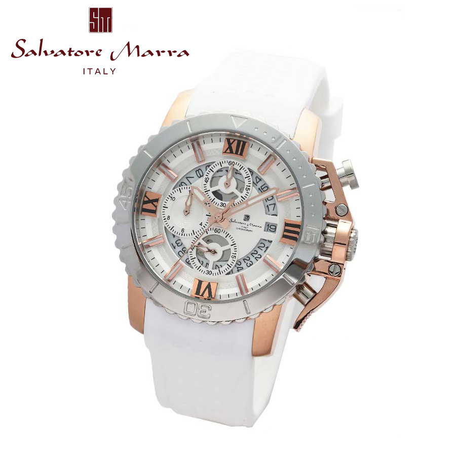 美品 ホワイト SM21103 スポーティ 腕時計 男性 メンズ Marra