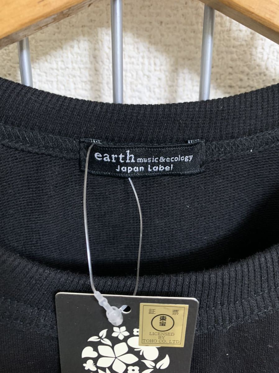 新品［earth music&ecology］アースミュージック&エコロジー　半袖Tシャツ 黒色　Fサイズ Y791_画像2