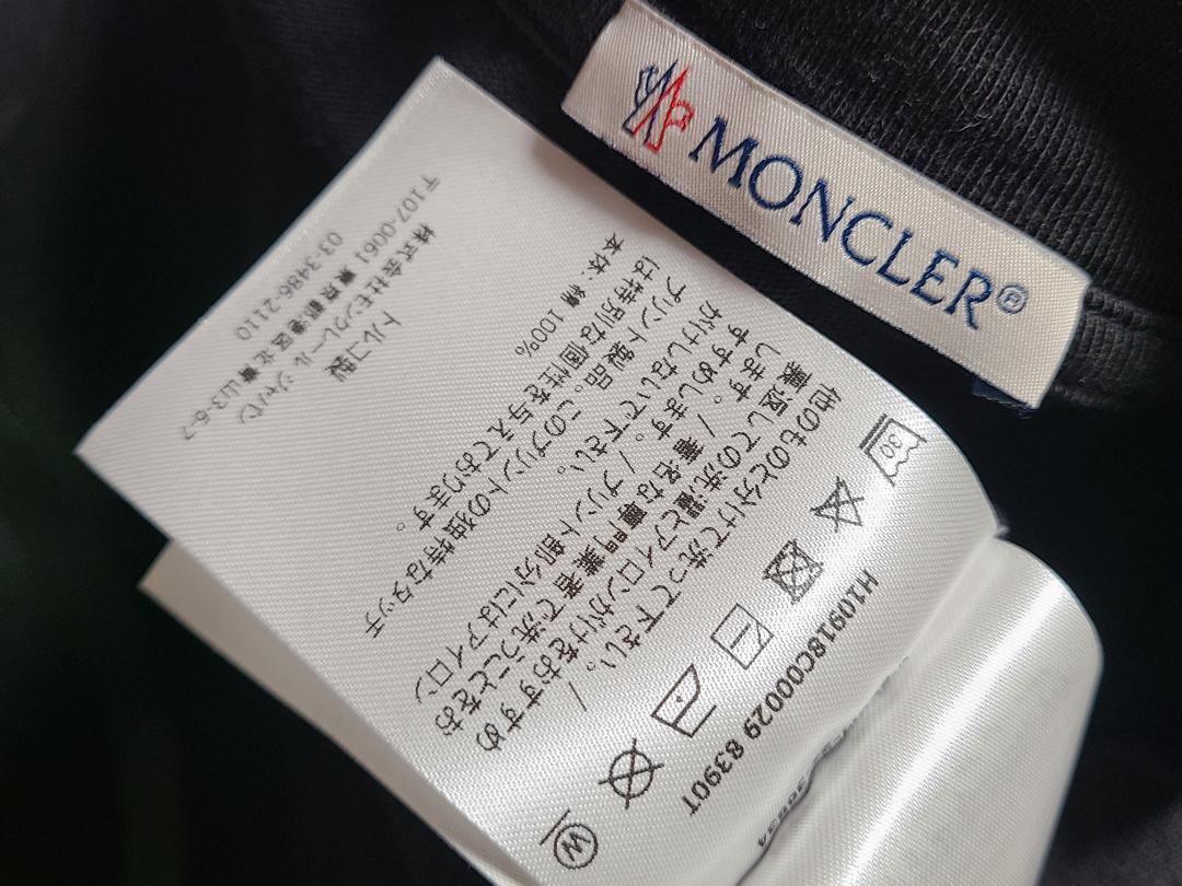 モンクレール Tシャツ 半袖 ロゴ プリント カットソー 黒 M MONCLER