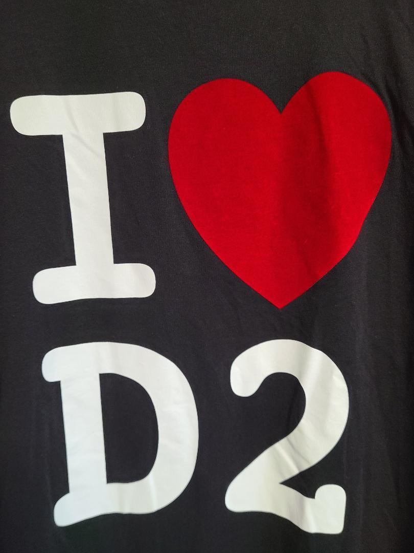 ディースクエアード Tシャツ 半袖 ロゴ プリント XL 黒 DSQUARED2_画像3