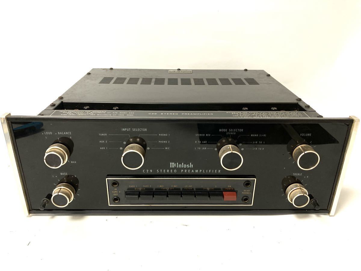 ☆通電確認済み☆ McIntosh C29 STEREO PREAMPLIFIER マッキントッシュ