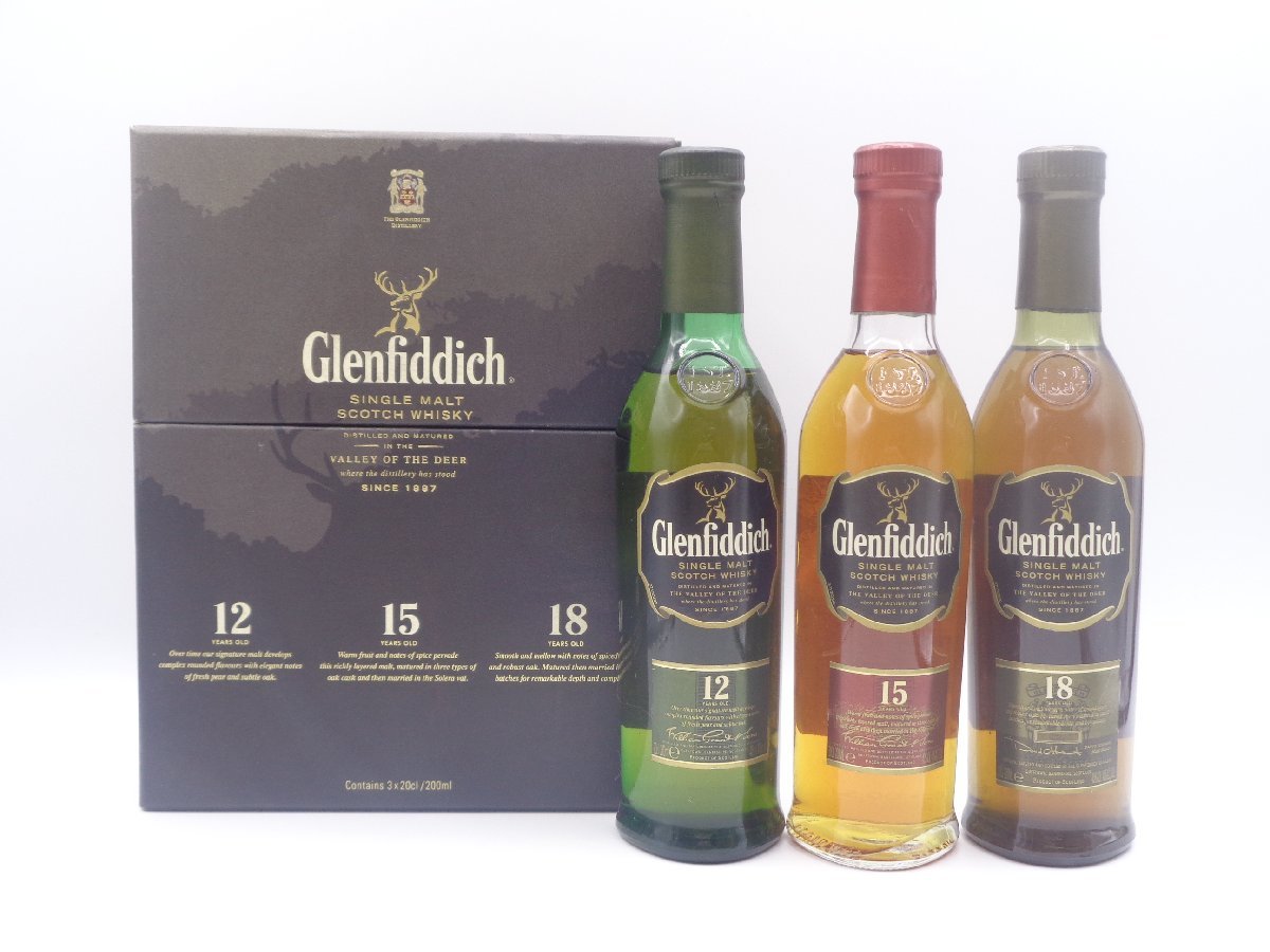 ミニ 3本セット GLENFIDDICH 12年 15年 18年 グレンフィディック