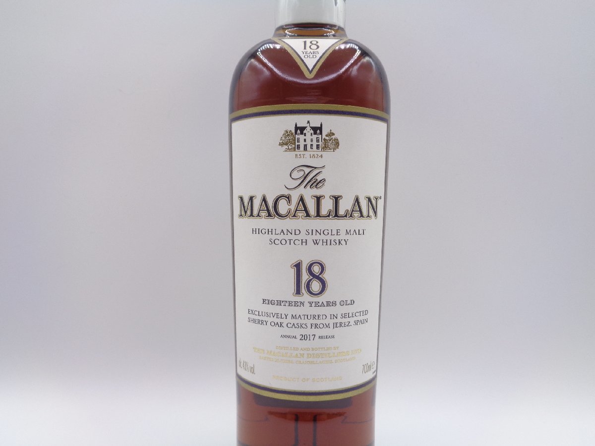 The MACALLAN 18年 ザ マッカラン 2017 シェリーオーク ハイランド