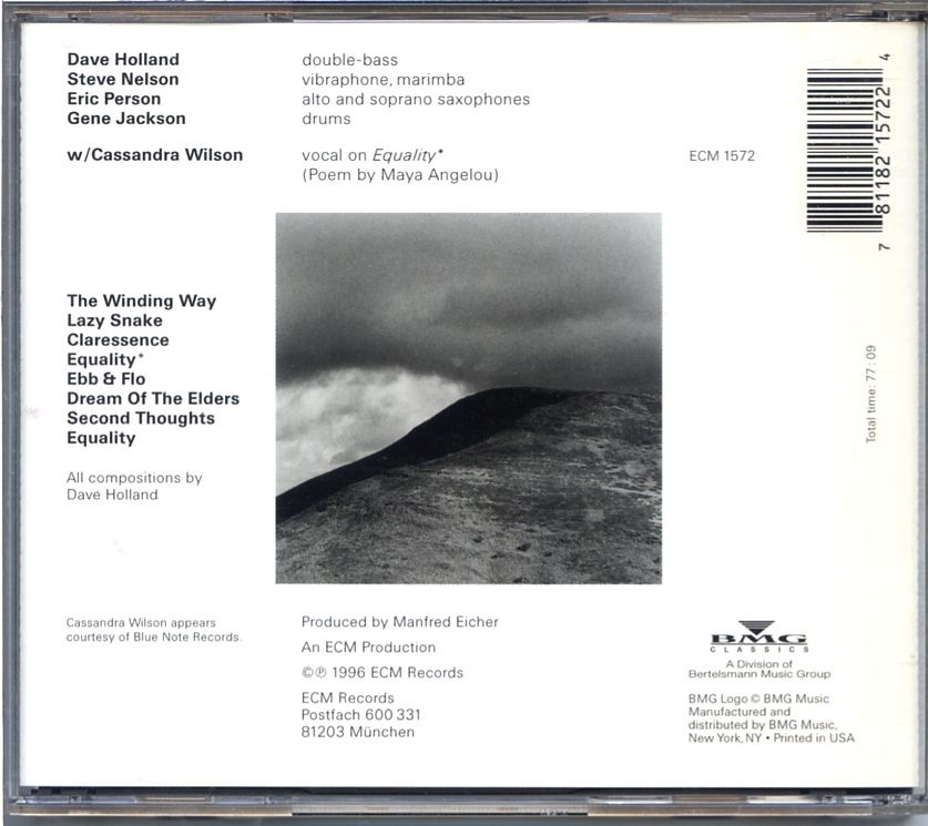 ECM 1572 / 米盤 / Dave Holland Quartet / Dream Of The Elders / 78118-21572-2_画像2