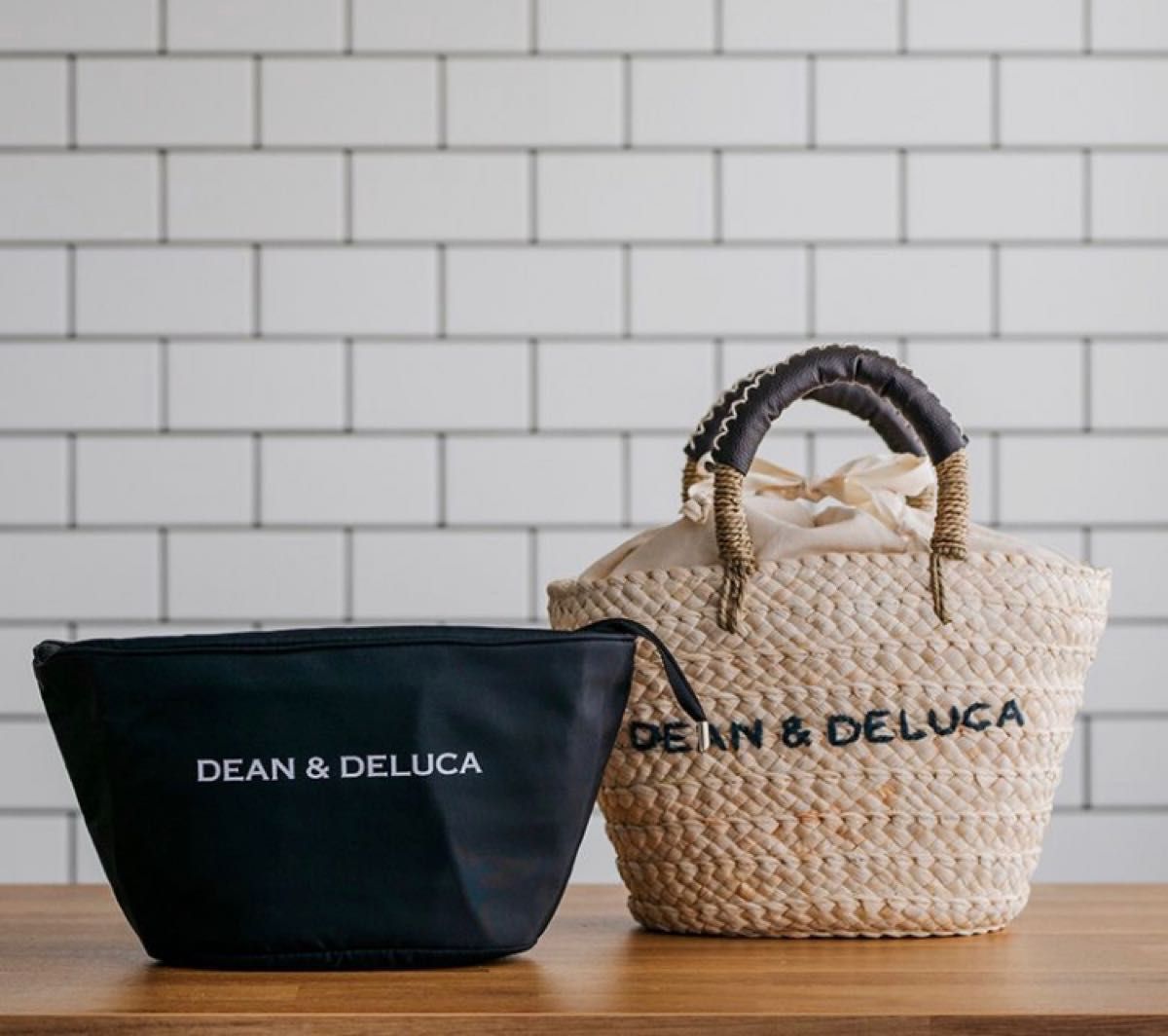 完売 新品 DEAN＆DELUCA×BEAMS COUTURE保冷カゴバッグ小 ディーン&デルーカ ビームス かごバッグ