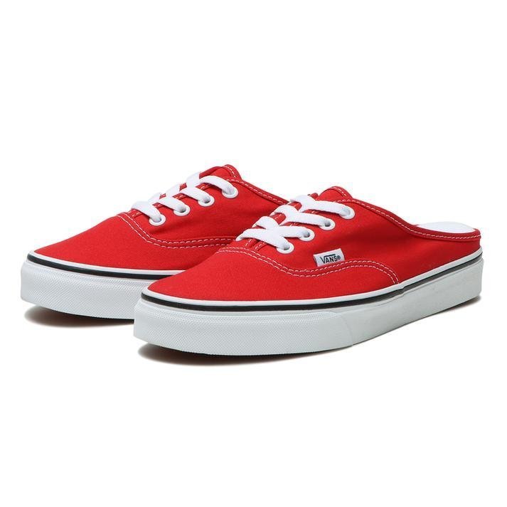 ヴァンズ 24cm オーセンティック ミュール レッド VANS AUTHENTIC MULE 赤 バンズ レディース スニーカー スリッポン_画像1