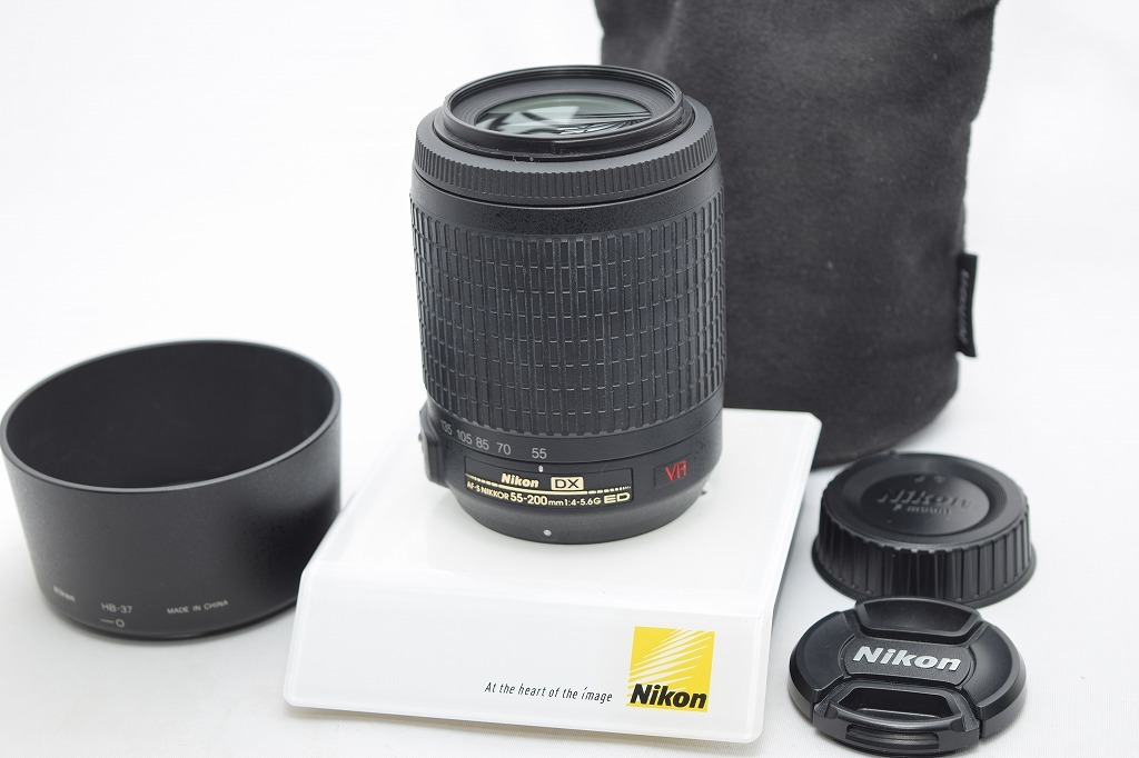 ★Nikon ニコン AF-S DX NIKKOR 55-200mm F4-5.6G ED VR★レンズフード付