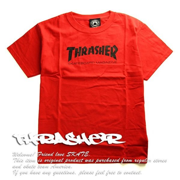 Thrasher (スラッシャー) US 子供 キッズ Tシャツ ユース Youth Skate Mag T-shirt kids Red スケボー SKATE SK8 スケートボード_画像2