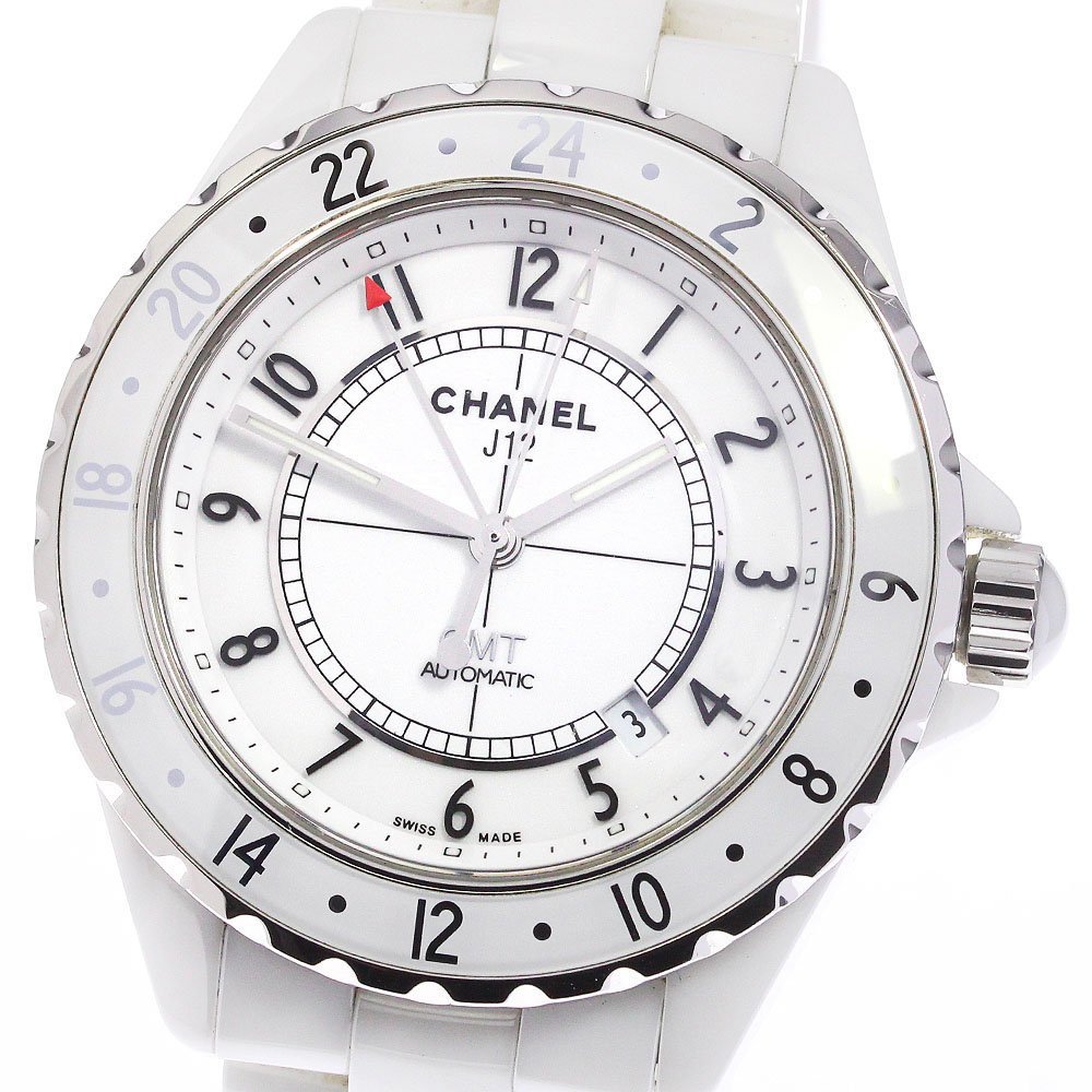 シャネル CHANEL H2126 J12 GMT 白セラミック 限定2000本 自動巻き メンズ _750173【ev10】_画像1