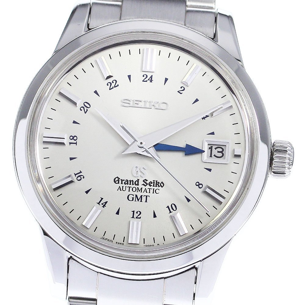 訳あり セイコー SEIKO SBGM023/9S66-00A0 グランドセイコー GMT デイト 自動巻き メンズ 箱付き_748865_画像1