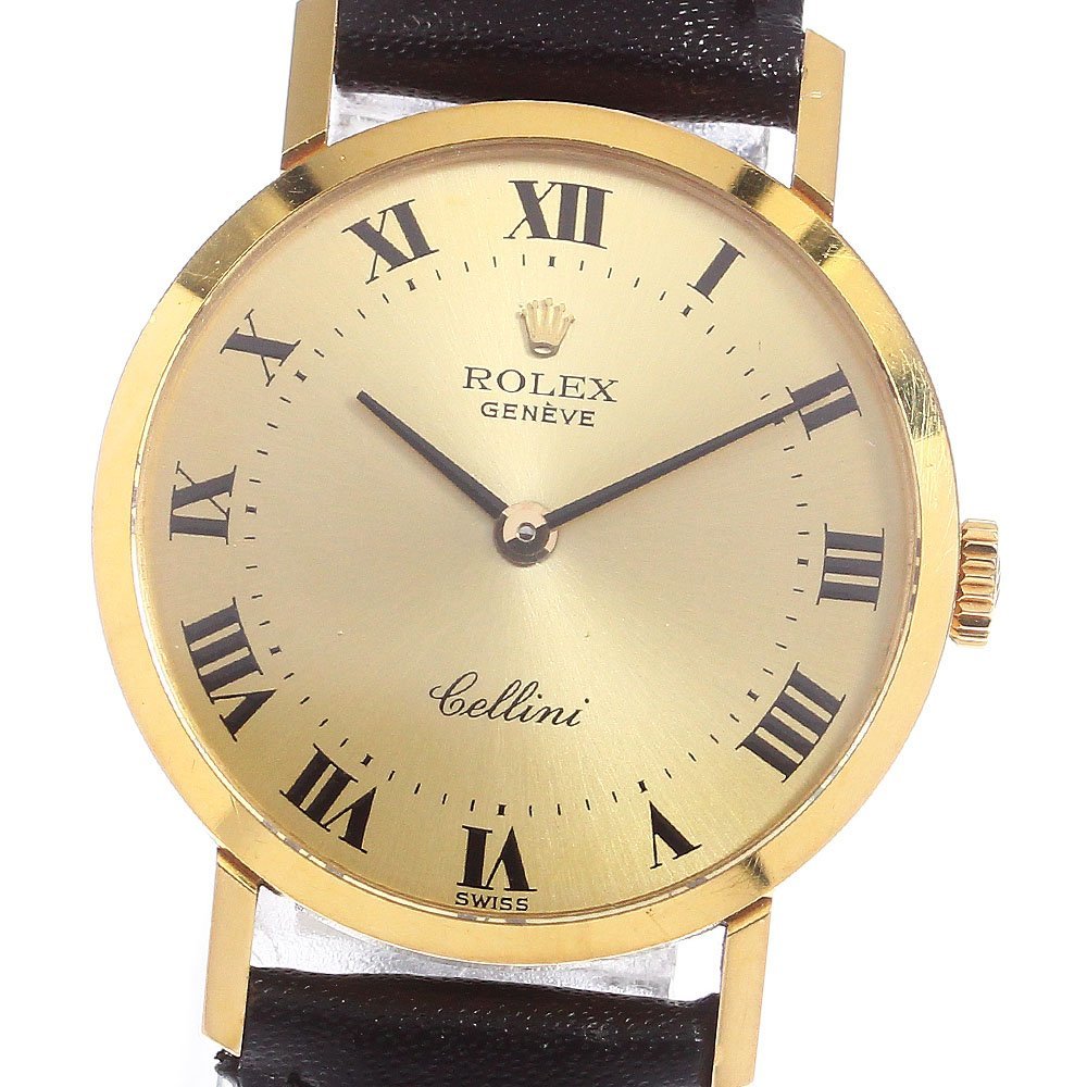 美品 ロレックス ROLEX _750330 レディース 手巻き cal.1600 K18YG