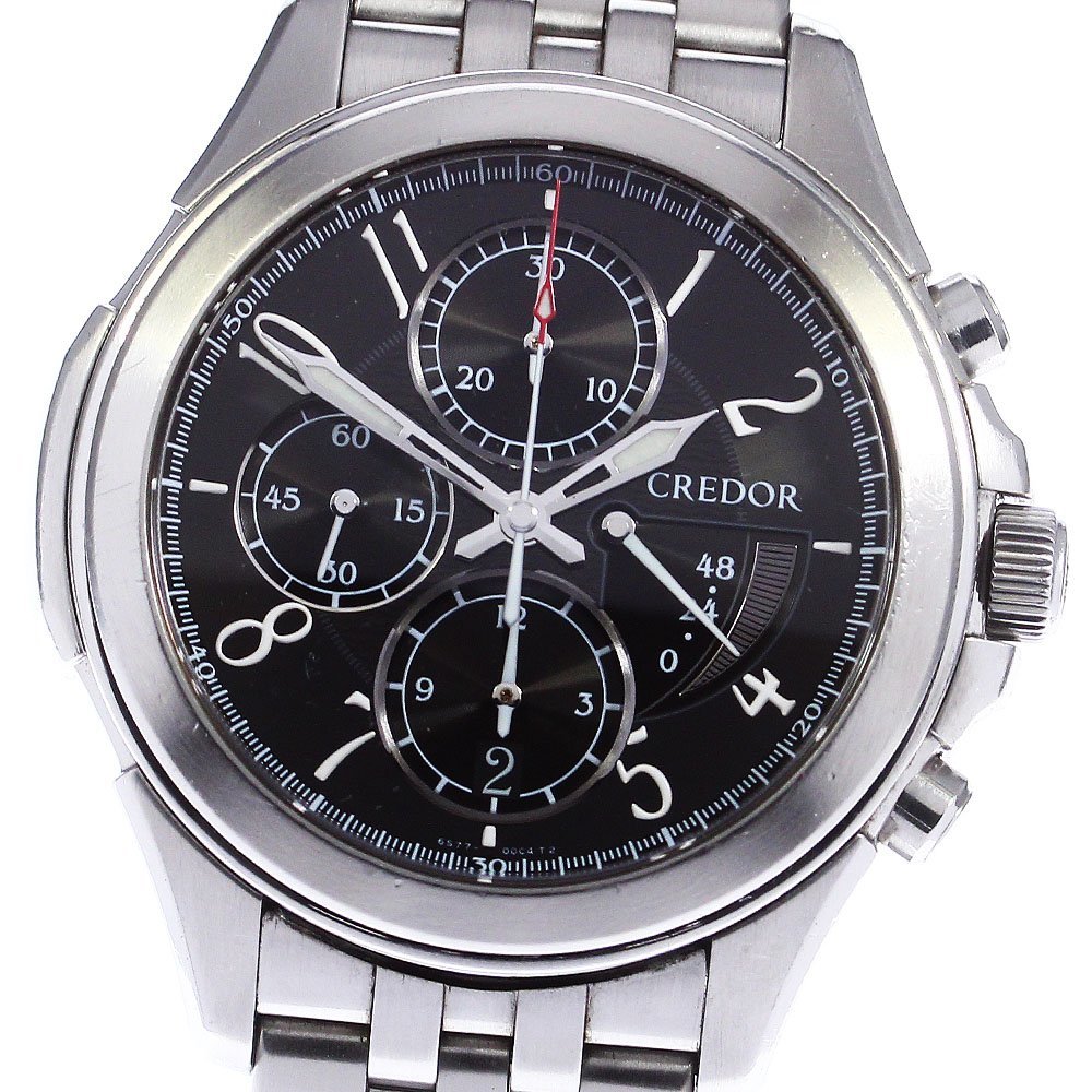 セイコー SEIKO 6S77-00B0/GCBK989 クレドール パシフィーク クロノグラフ 自動巻き メンズ _752533【ev15】_画像1