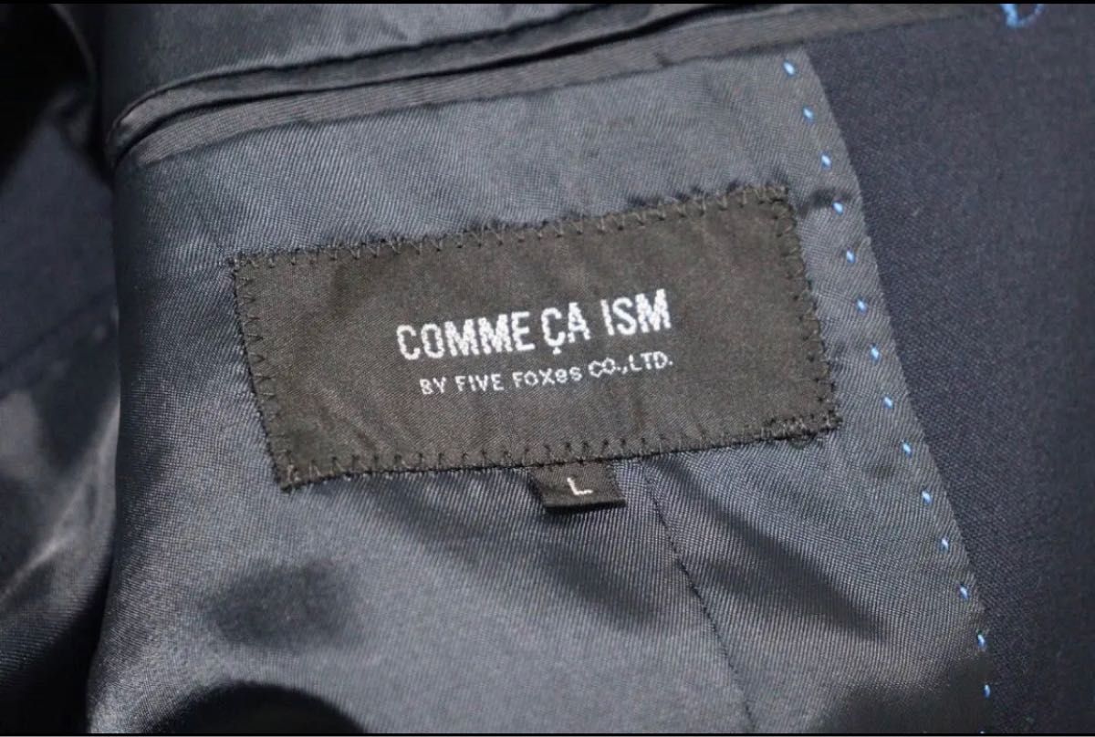 COMME CA ISM コムサイズムネイビー Lサイズ 大きいサイズ スーツ