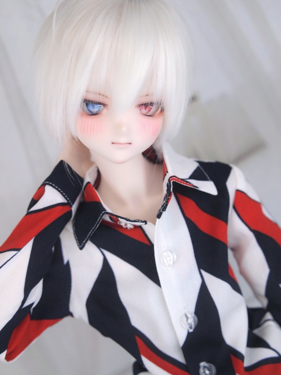 【ぐるぐる】DDH-09 SW肌 ドルフィードリーム MDD Dollfie Dream カスタムヘッド + 碁石アイ2種 パテ盛り ※難あり_画像8