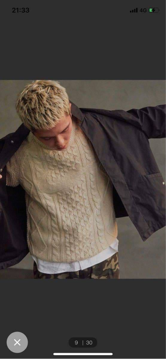 木村拓哉着用 S NIKE AS M NL CABLE KNIT SWEATER LS ケーブル ニット