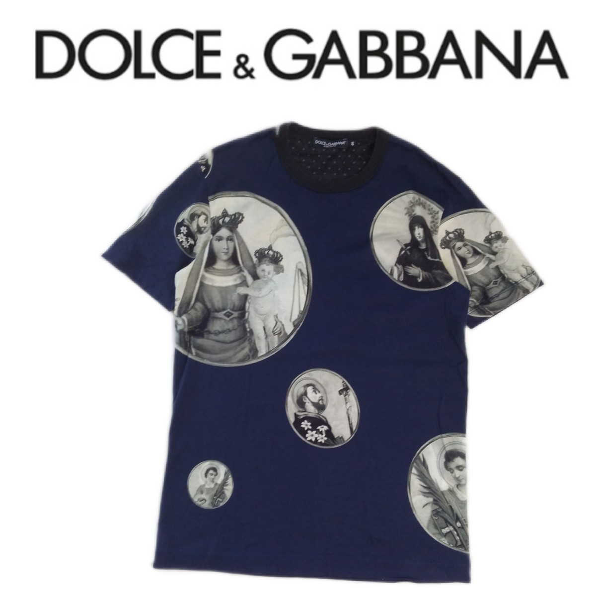 名作 入手困難 イタリア製 DOLCE&GABBANA フォトTシャツ 半袖Tシャツ ピクチャー メンズ46 ドルチェ&ガッバーナ ドルガバ