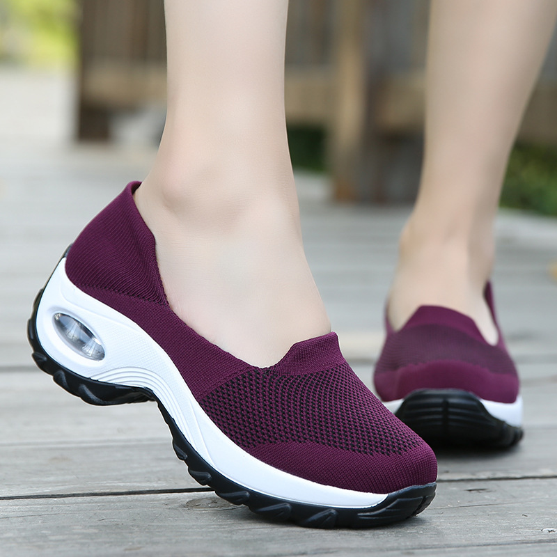  great popularity nurse shoes walking shoes lady's thickness bottom slip-on shoes diet mesh sport shoes walk posture adjustment correction shoes 39