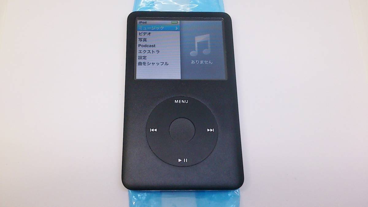 美品 iPod classic 80GB ブラック(外装一式 HDD バッテリー新品) 第6世代 MB147J 動作品 本体_画像1