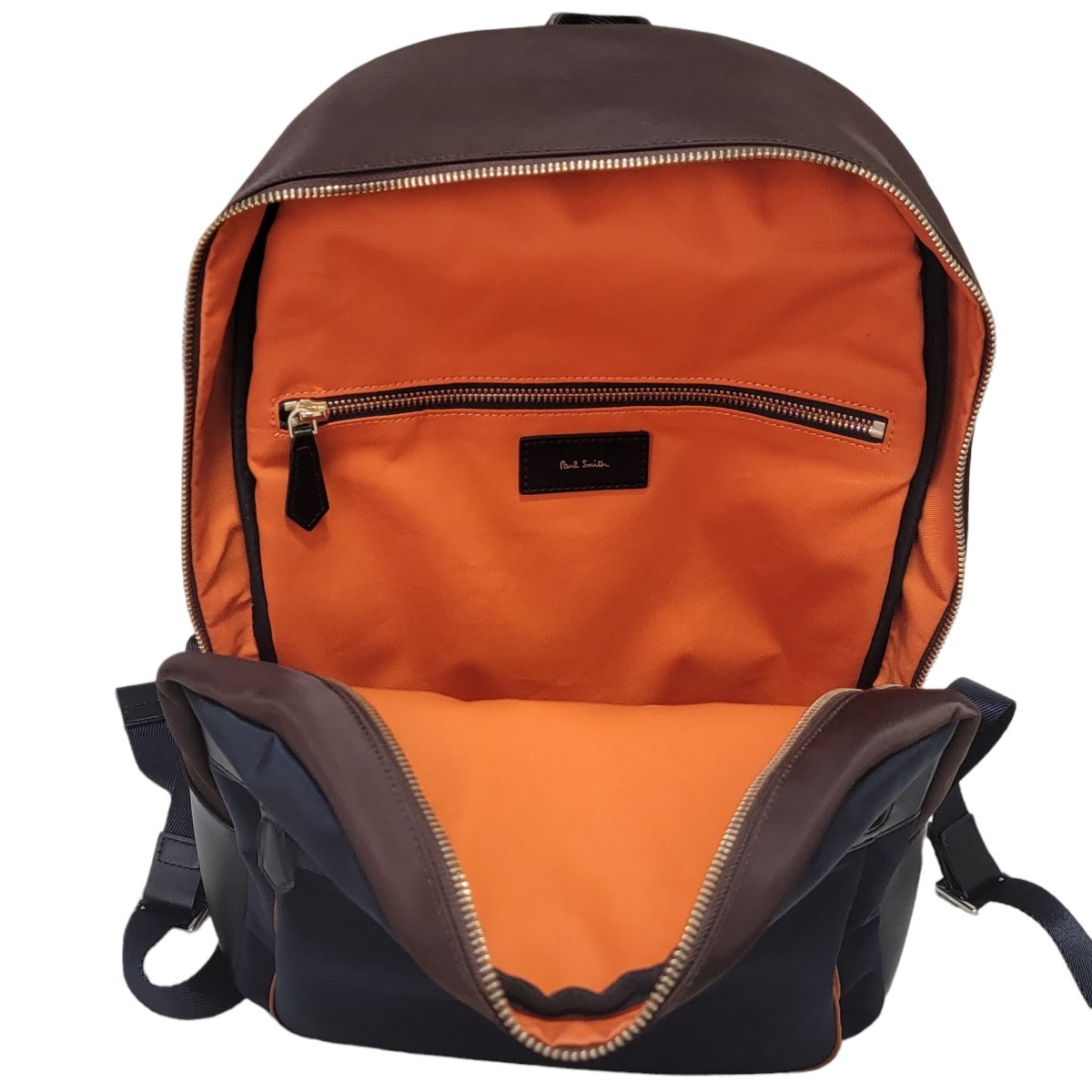 極美品】ポールスミス Paul Smith マルチカラー 本革切替 リュック-
