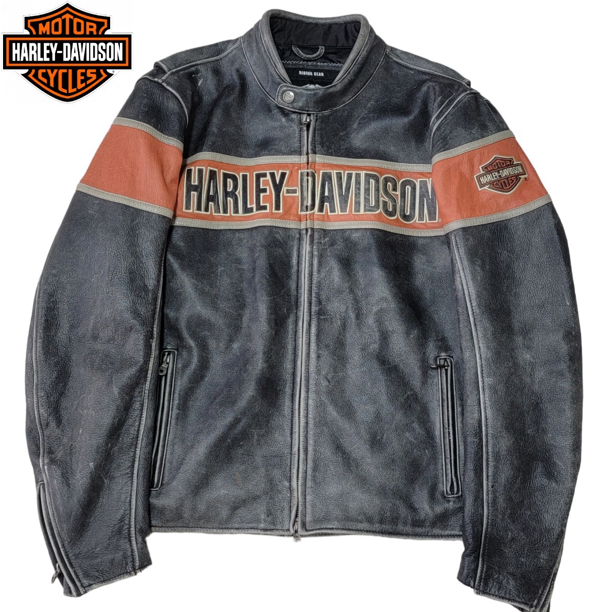 希少】ハーレーダビッドソン HARLEY DAVIDSON 両面ロゴ XL クラック