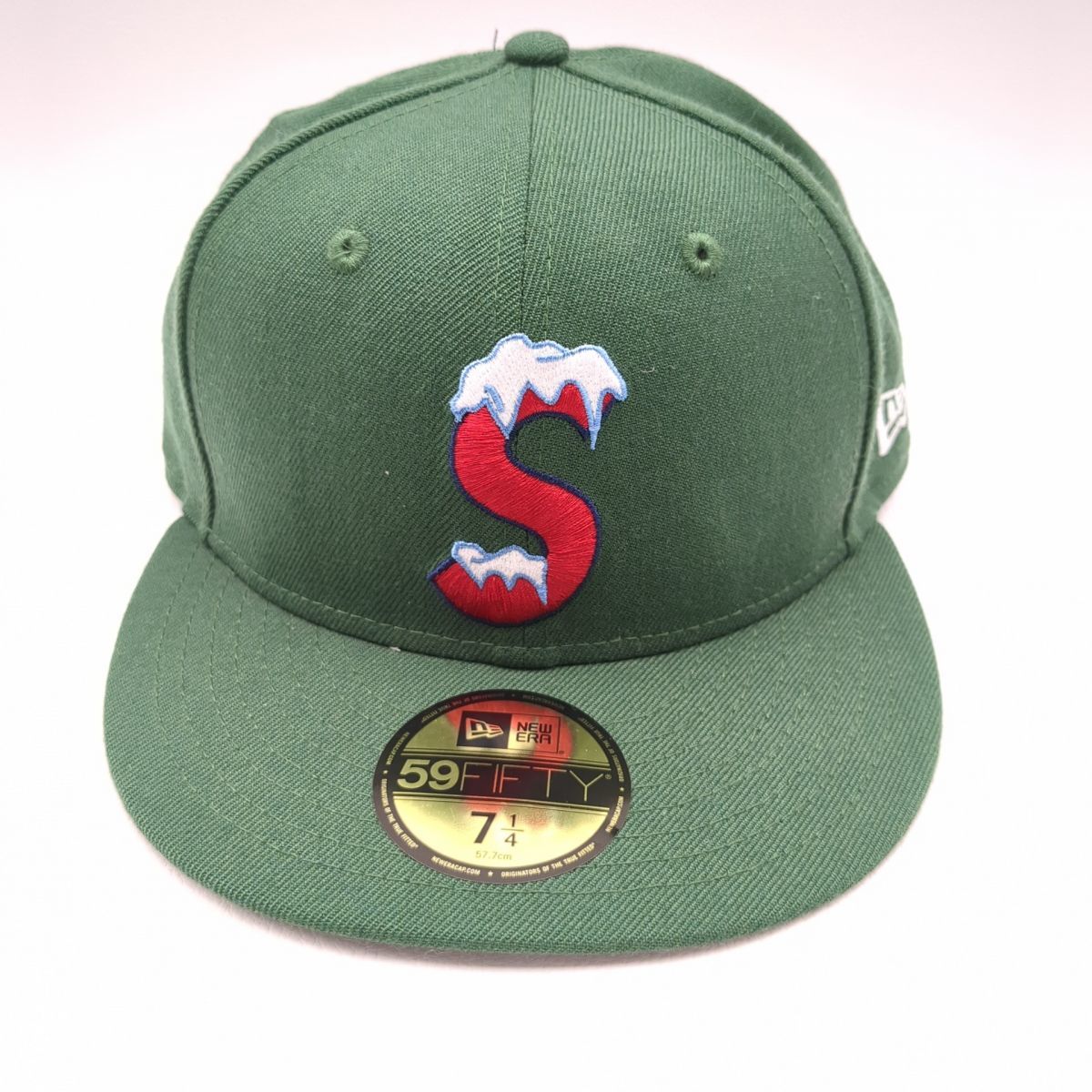NEWERA×SUPREM 20AW S Logo Cap グリーン Sロゴ SIZE 57.7cm キャップ 帽子 ニューエラ シュプリーム ◆3109/宮竹店