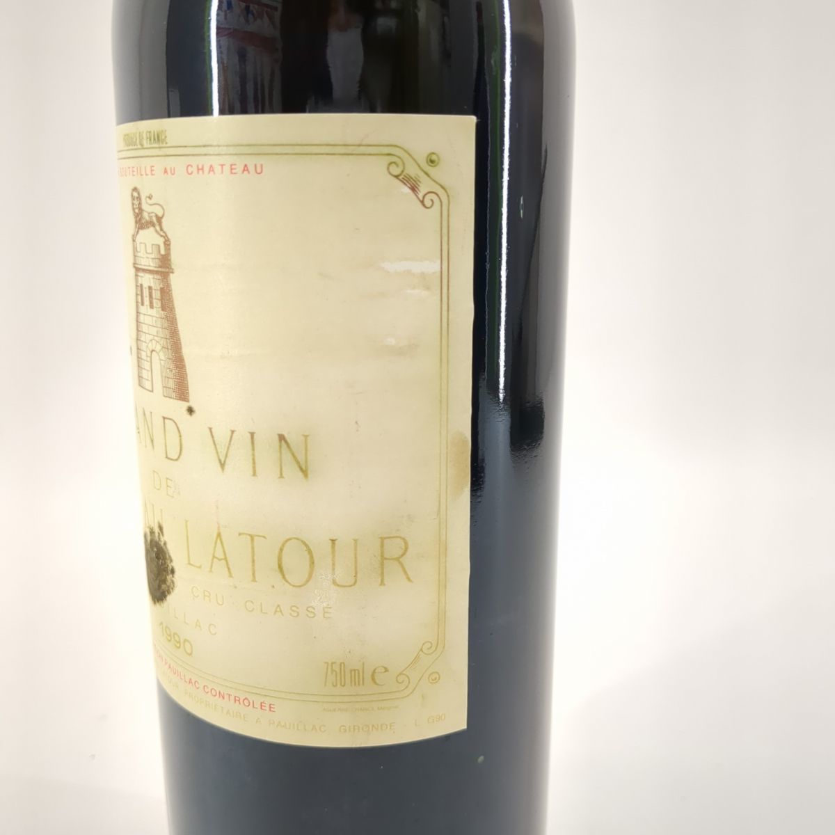 未開栓 シャトー・ラトゥール 1990 750ml 12.5% ラベル汚れ 赤ワイン