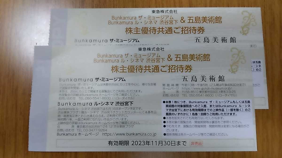 Bankamura ザ、ミュージアム五島美術館株主優待券4枚 美術館