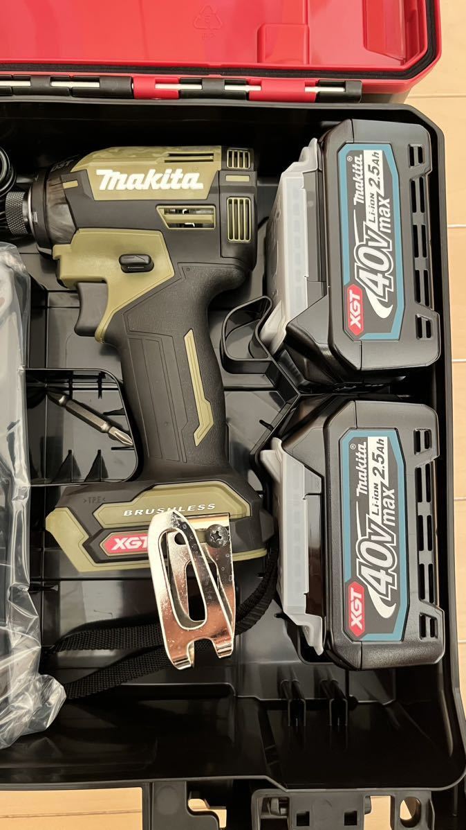 マキタ makita 40V インパクトドライバ オリーブTD002GRDXO充電器