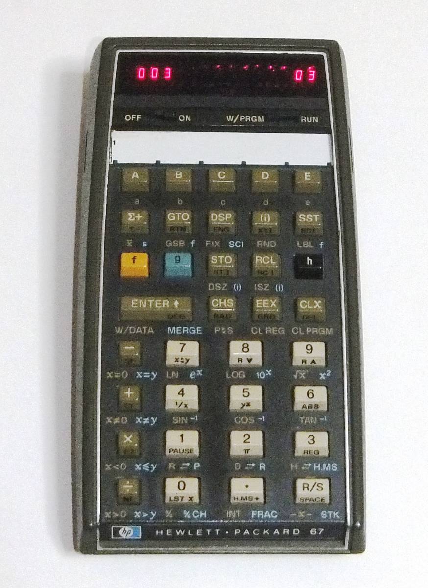 ◇1976年プログラム電卓!ヒューレットパッケード HP-67☆説・AC ◇1976年プログラム電卓!ヒューレットパッケード HP-67☆説・AC