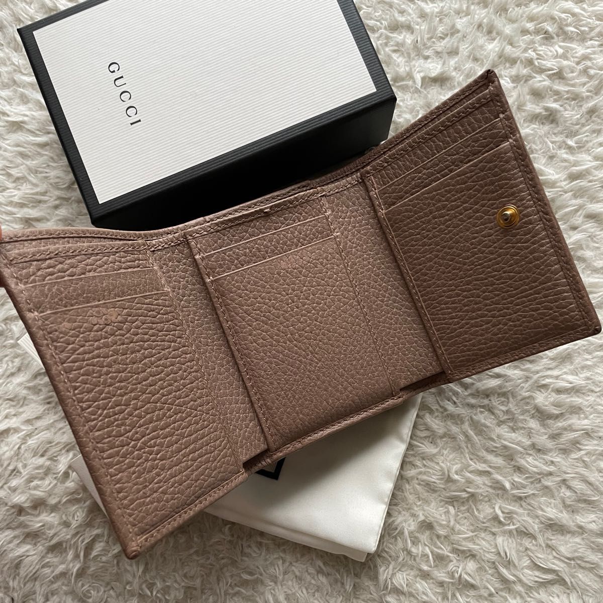 【美品】355 GUCCI グッチ 3つ折り 財布 コンパクト