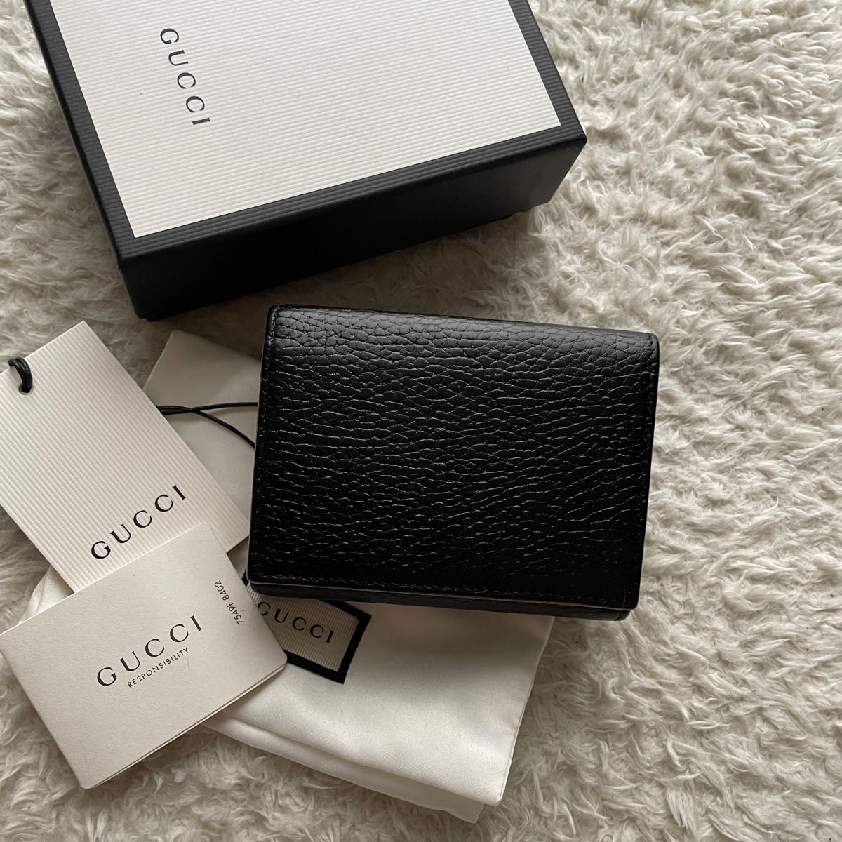 【美品】355 GUCCI グッチ 3つ折り 財布 コンパクト