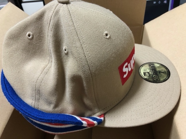 supreme BOX LOGO new era earflap CAP TAN ボックスロゴ キャップ BEIGE ベージュ_画像5