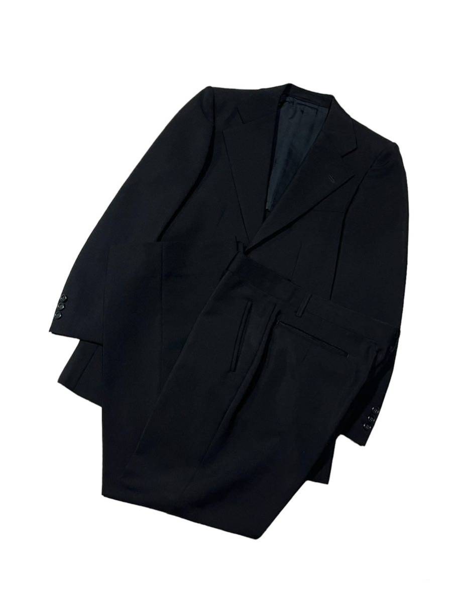 YVESSAINTLAURENT セットアップ スーツ 春夏 ブラック Mサイズ相当 古着 フォーマル ビジネス カジュアル