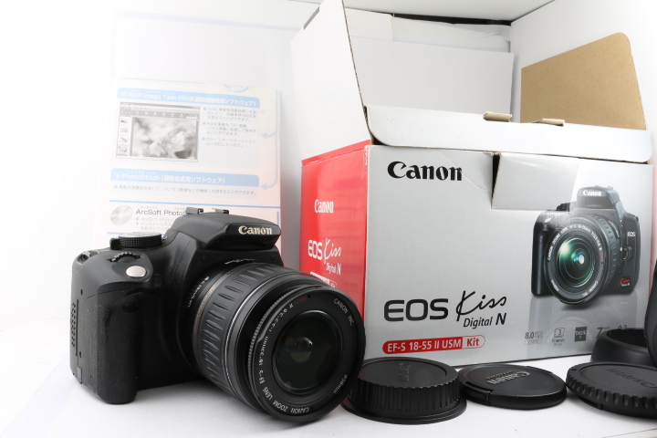 商い Canon EOS Kiss デジタル レンズキット ブラック EF-S18-55mm F3 
