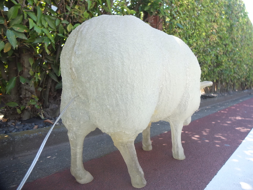 1970's Vintage sculpture of a life-size sheep ビンテージ 羊 オブジェ ランプ スカルプチャー アンティーク ミッドセンチュリー 実物大_画像8