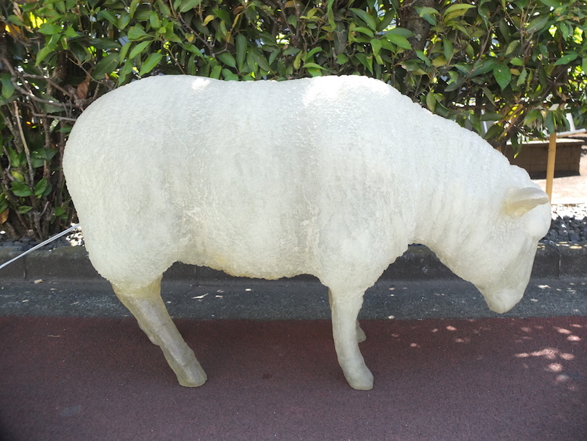 1970's Vintage sculpture of a life-size sheep ビンテージ 羊 オブジェ ランプ スカルプチャー アンティーク ミッドセンチュリー 実物大_画像7