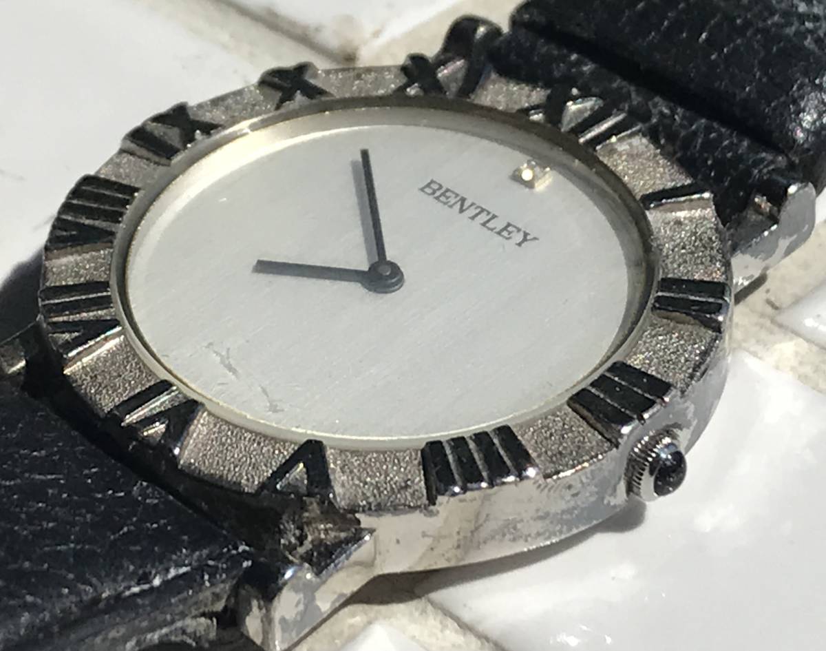 BENTLEY 腕時計 スターリングシルバー 銀 クォーツ 日本製 メンズ 