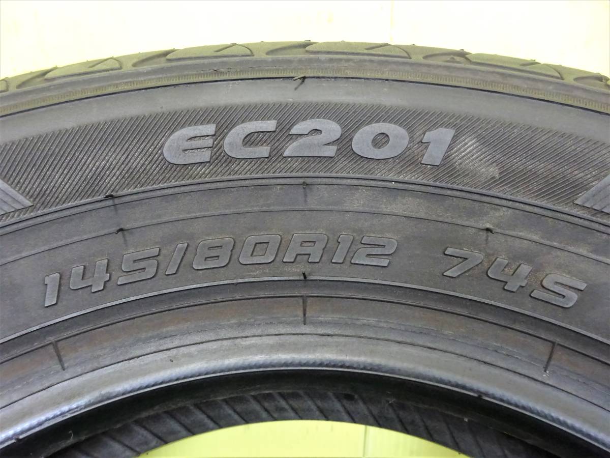 10966 中古 4本 145/80R12 74S ダンロップ EC201 145 80 12 145-80-12 145/80/12_画像2