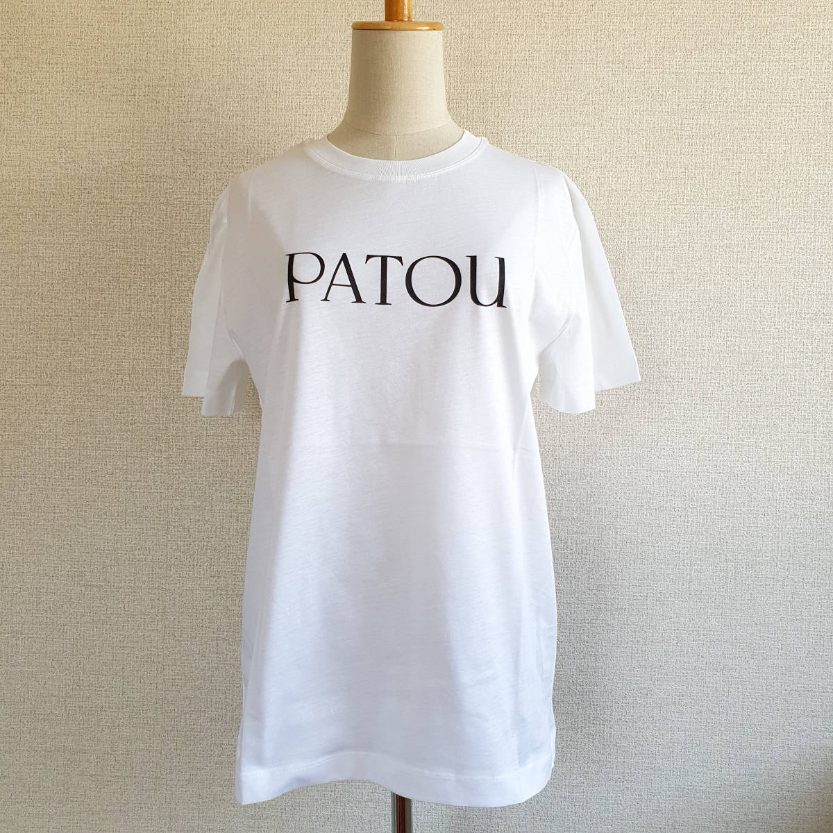 【新品・未使用】PATOU パトゥ ロゴ オーガニックコットンTシャツ　ホワイト　Lサイズ　JE0299999001W_画像1