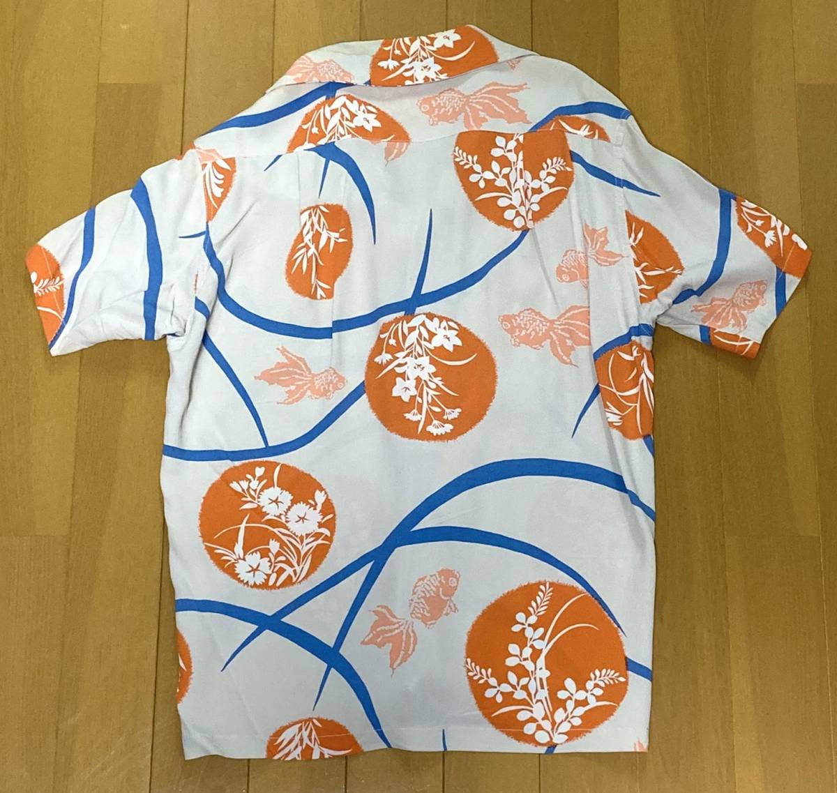 ■サンサーフ/SunSurf 金魚和柄アロハシャツ/サイズXS中古古着・東洋エンタープライズ/リアルマッコイズ/シュガーケーン/SS31604_画像2