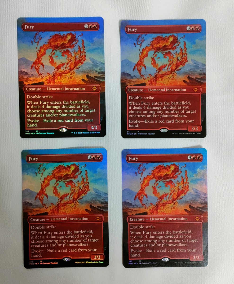 激情 foil 英語 拡張アート 4枚 モダンホライゾン2 Fury www