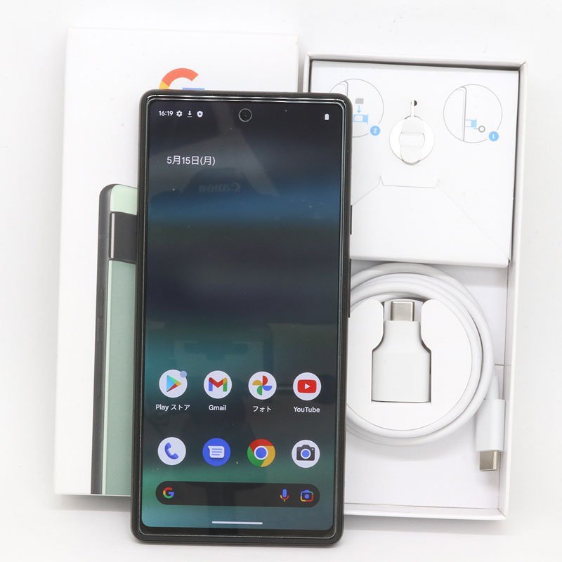 グーグル Google Pixel 6a 128GB Sage SIMフリー AU 通信制限〇