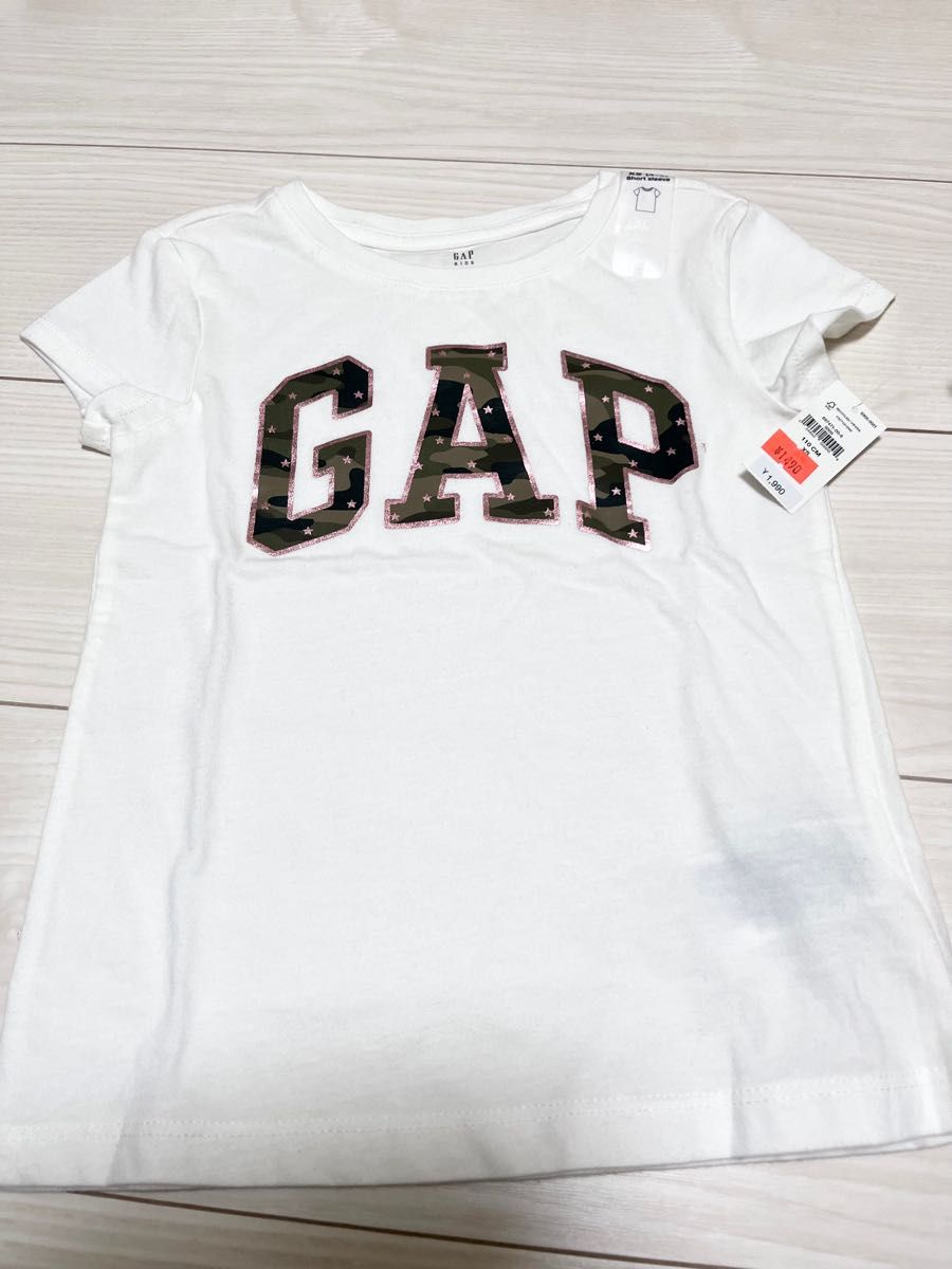 新品 GAP 半袖 Tシャツ トップス 白 110cm 綿100% ロゴ
